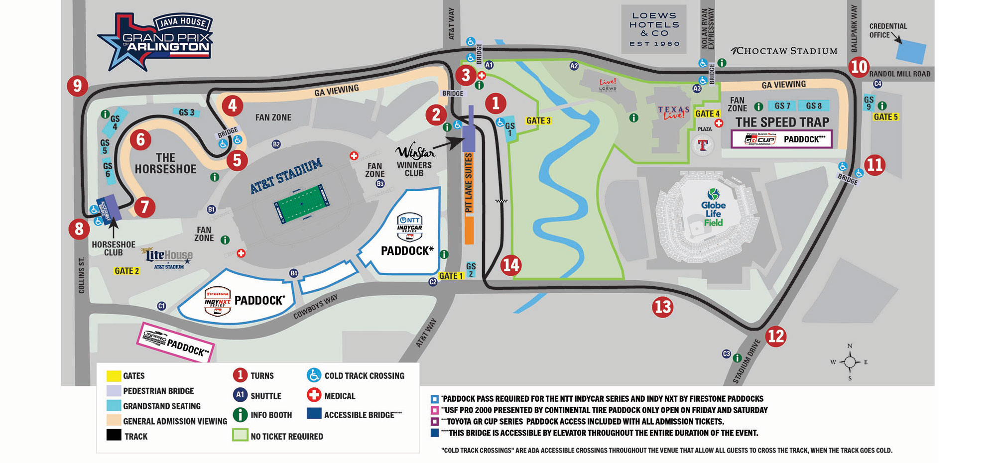 Java House Grand Prix of Arlington Track Map