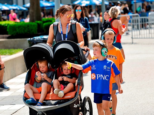 A family enjoys the venue
