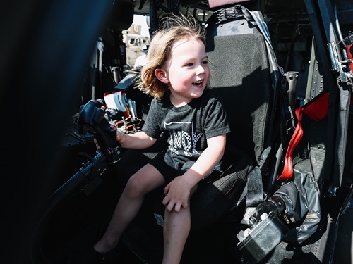 A child enjoys an indycar event