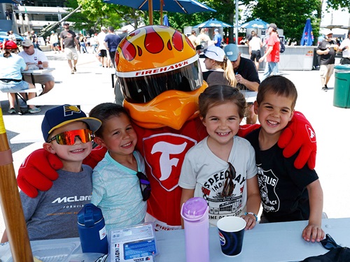 Children meet Firehawk