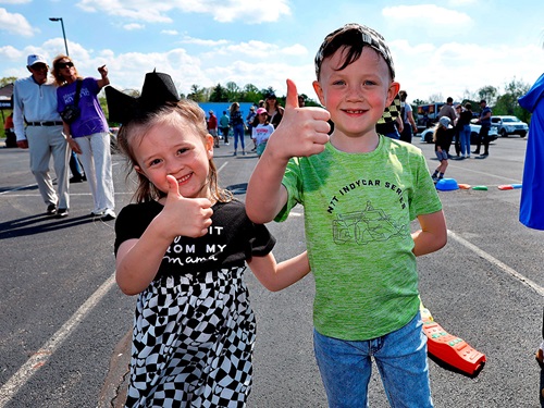 Children enjoy an INDYCAR event