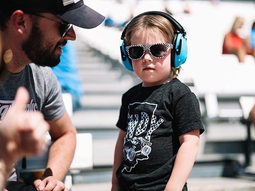 A child enjoys an INDYCAR event