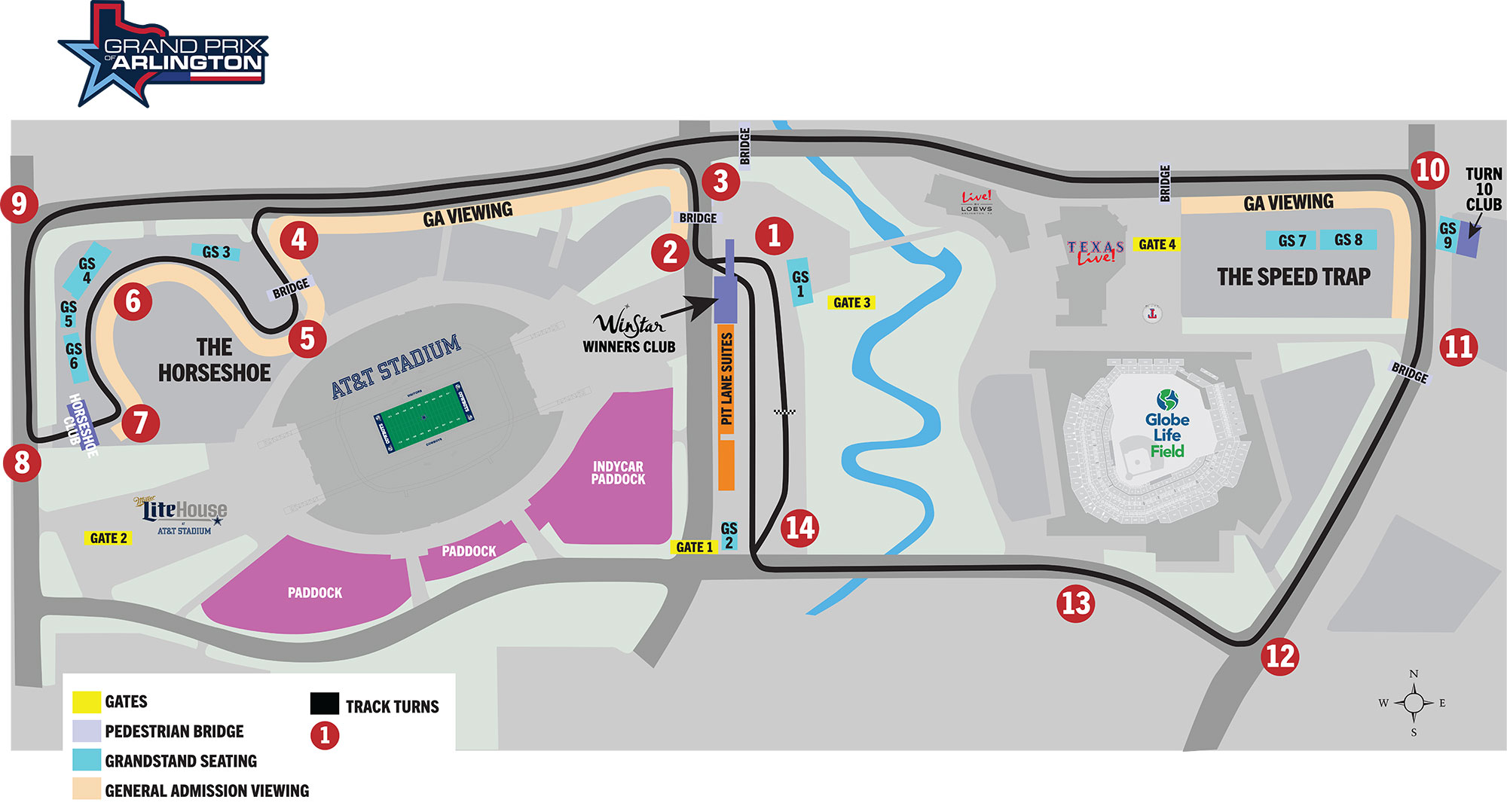 INDYCAR Grand Prix of Arlington Track Map