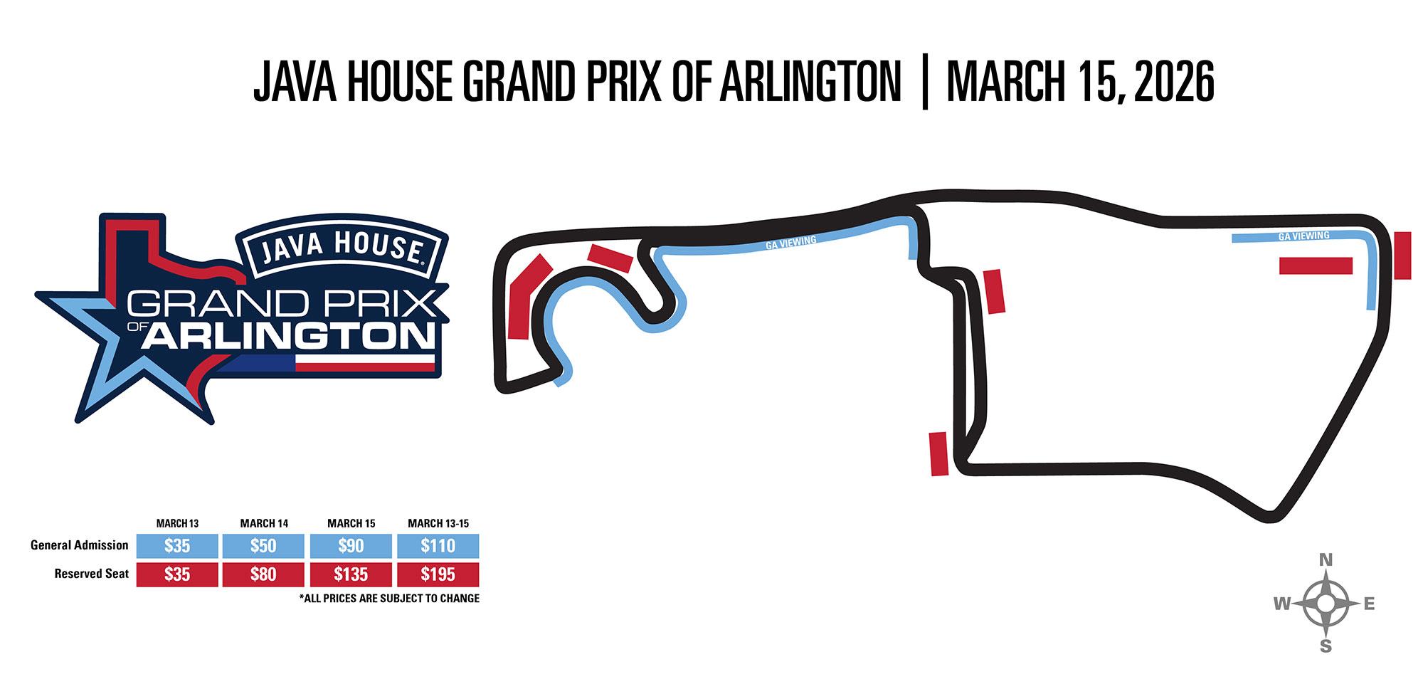 Java House Grand Prix of Arlington Price Map