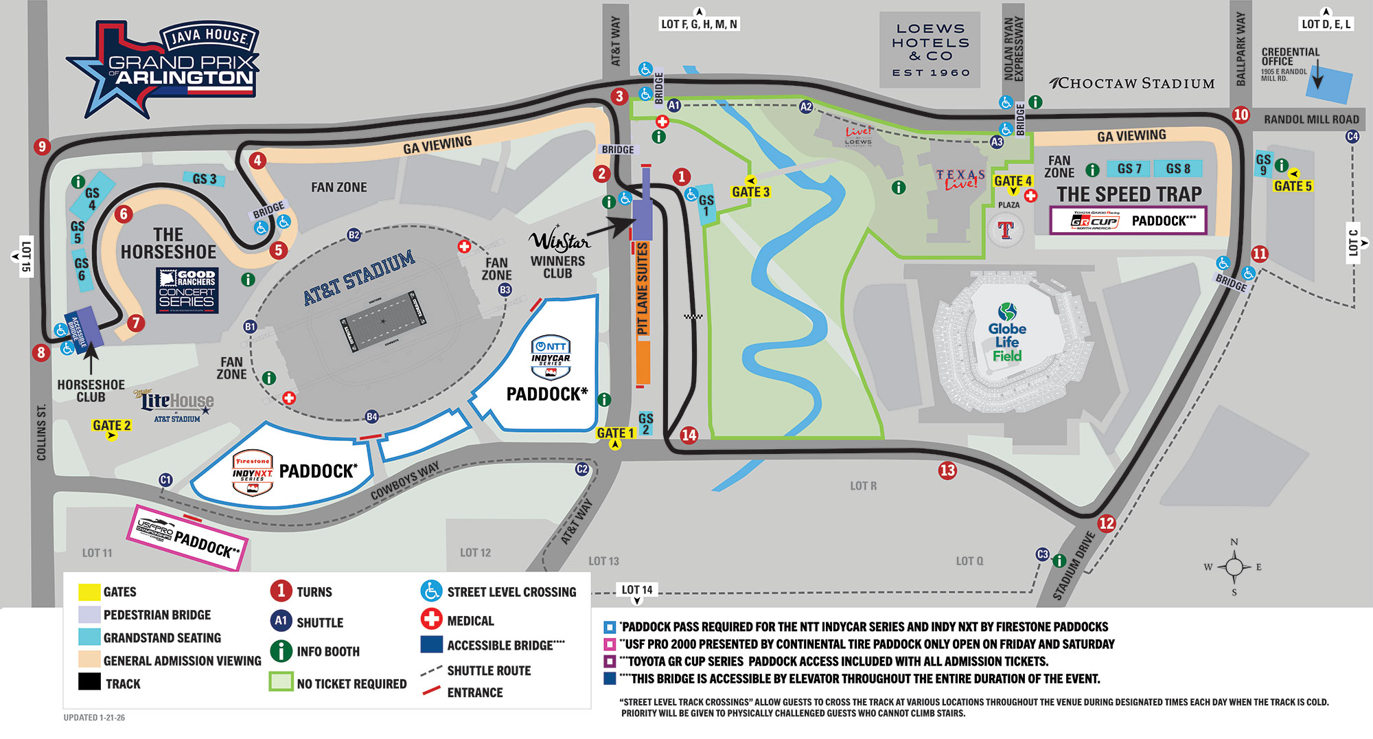 Java House Grand Prix of Arlington Track Map