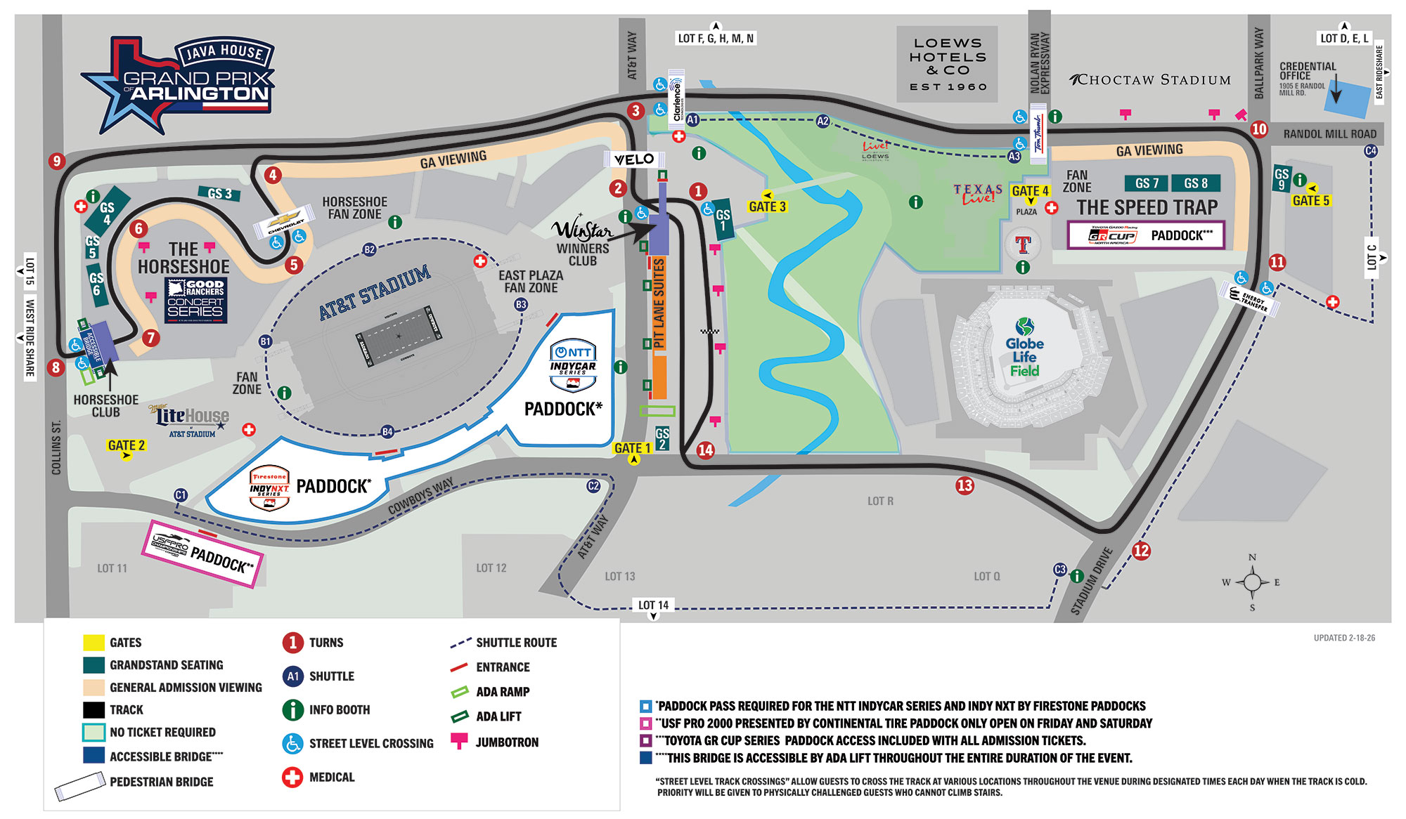 2026 Java House Grand Prix of Arlington Track Map