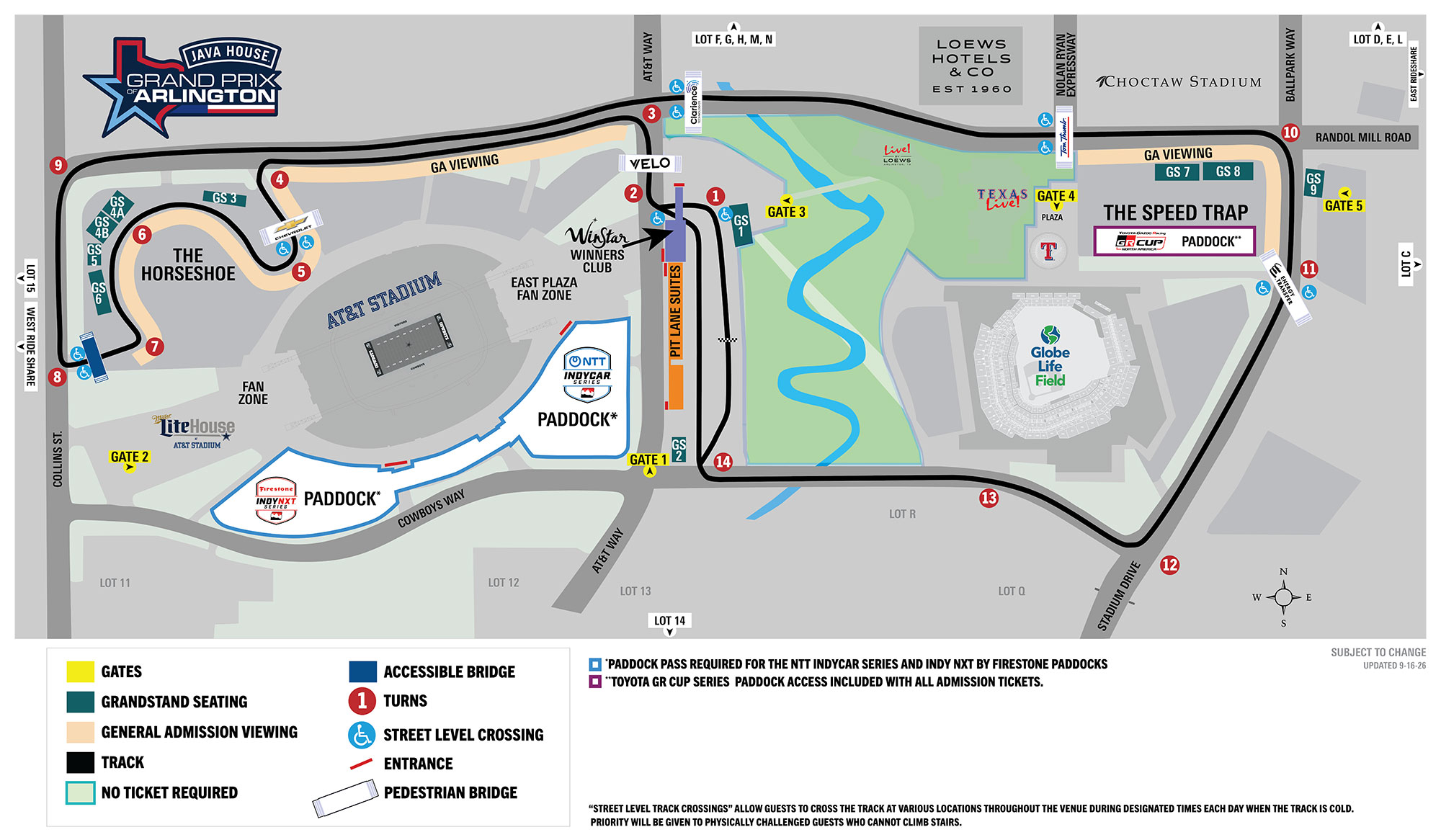 Java House Grand Prix of Arlington Track Map