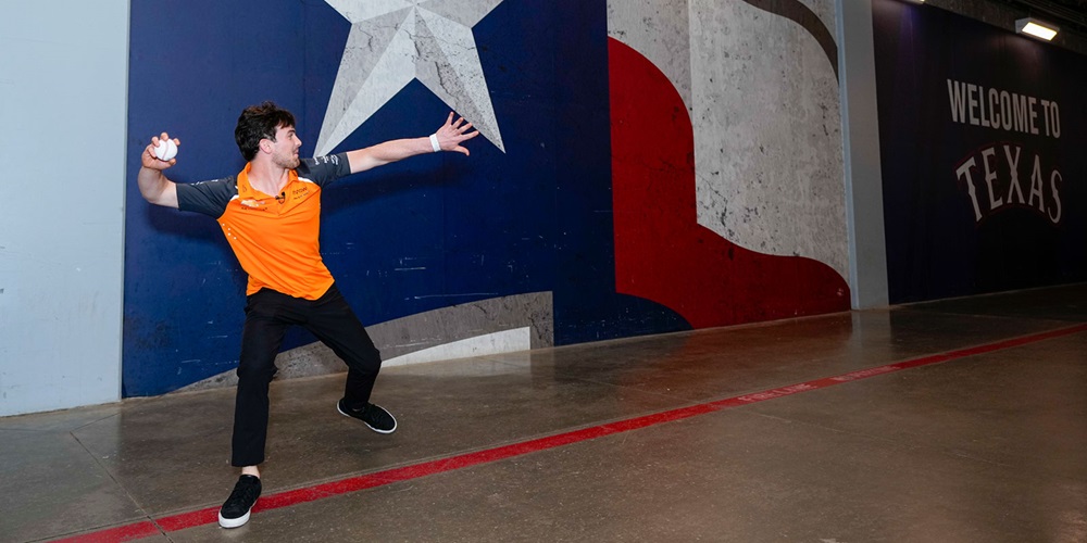Pato Prepares to throw the first pitch