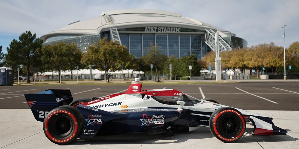 The JHGPA Show Car sits in front of AT&T Stadium
