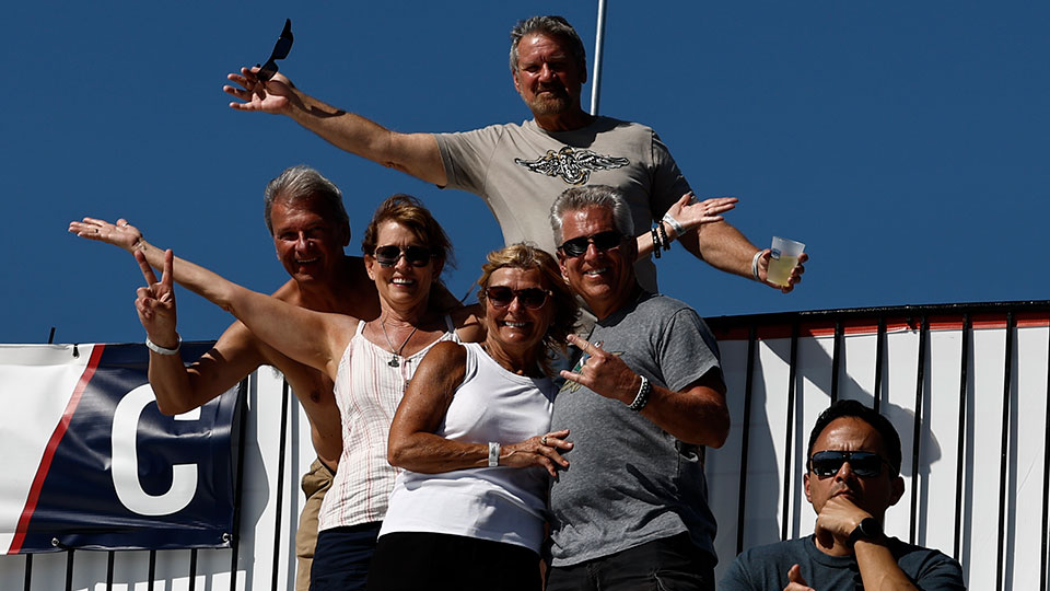 Fans in the Grandstands